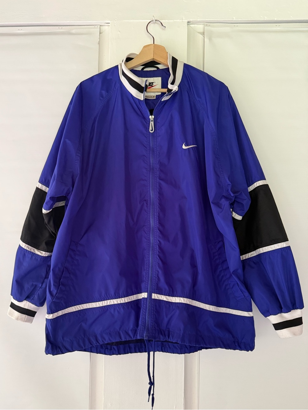 Vintage Nike 920220 kl4 Windbreaker Blue/White/Black Unisex Size XL